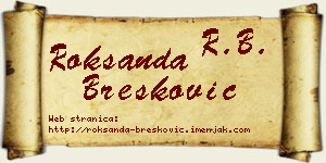 Roksanda Brešković vizit kartica